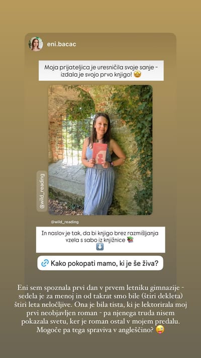 Bralec deli vtise o knjigi